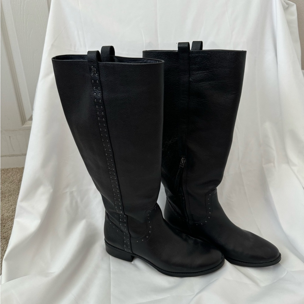 Sam Edelman black leather boots. Wide calf Size 10. Gently worn boots.